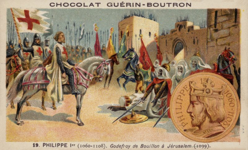 Goffredo di Buglione a Gerusalemme da French School