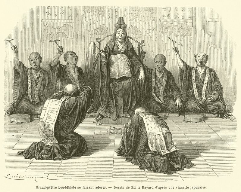 Gran sacerdote buddista adorato da French School