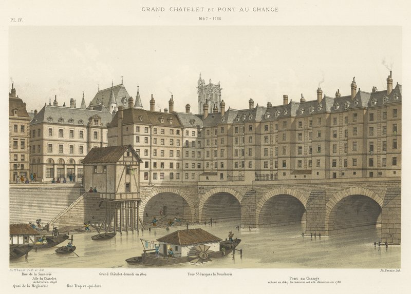 Grand Châtelet e Pont au Change, 1647-1788 da French School