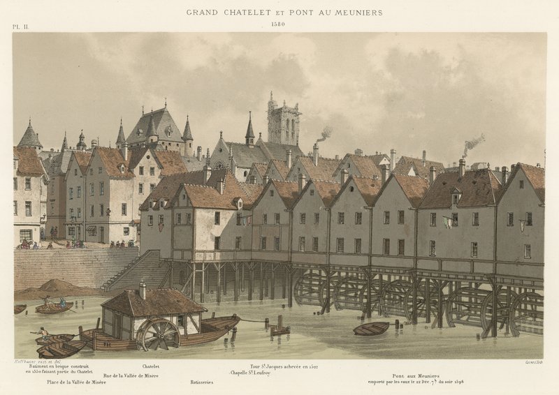 Grand Châtelet e Pont au Meuniers, 1580 da French School