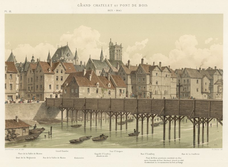 Grand Châtelet e Pont de Bois, 1621-1645 da French School