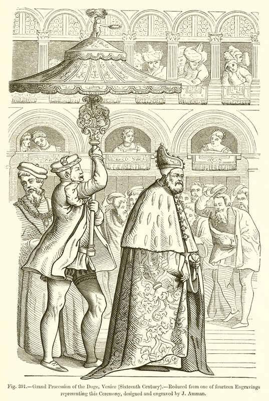 Grande processione del Doge, Venezia da French School