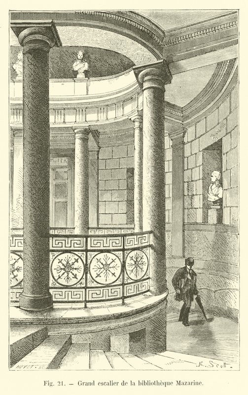 Grande scala della biblioteca Mazarine da French School