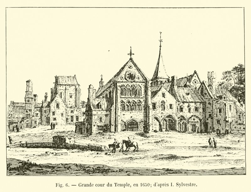 Grande corte del Tempio, nel 1650; da I. Sylvestre da French School
