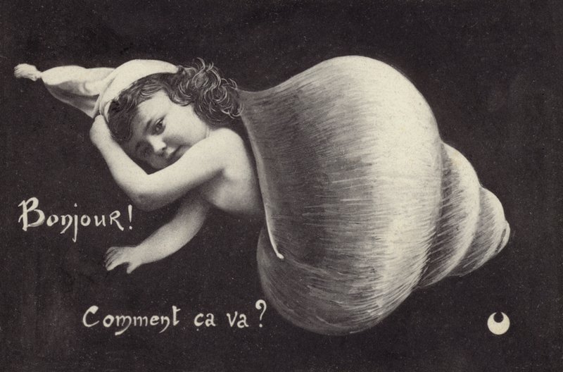 Biglietto di auguri (litografia) da French School