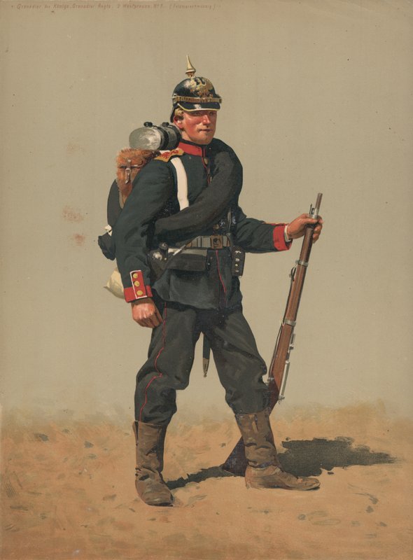 Granatiere del Reggimento Granatieri del Re, 2ª Prussia Occidentale, No 7, Equipaggiamento da Campo da French School