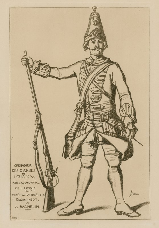 Granatiere delle guardie di Luigi XV da French School