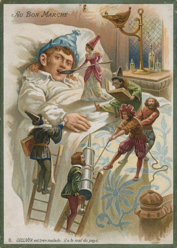 Gulliver malato a Lilliput da French School