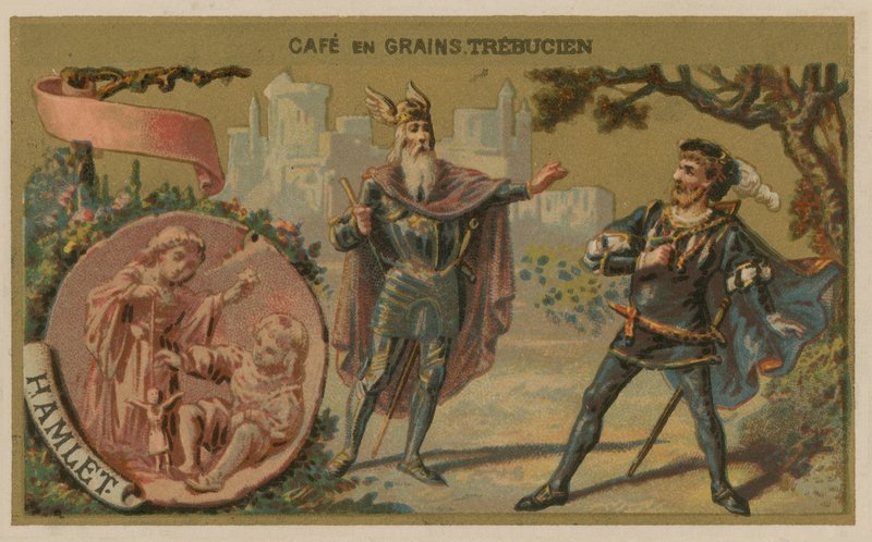 Amleto - Illustrazione di una scena dal dramma di William Shakespeare da French School