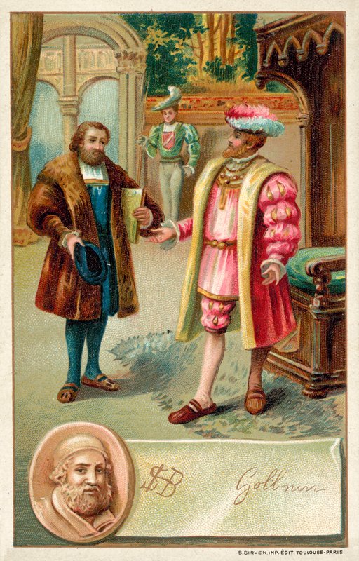 Hans Holbein con Re Enrico VIII da French School