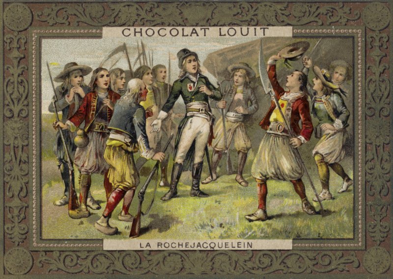 Henri de la Rochejacquelein che si rivolge ai suoi soldati, Rivolta della Vandea, Rivoluzione Francese da French School
