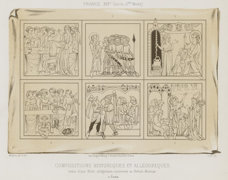 Composizioni storiche e allegoriche da French School
