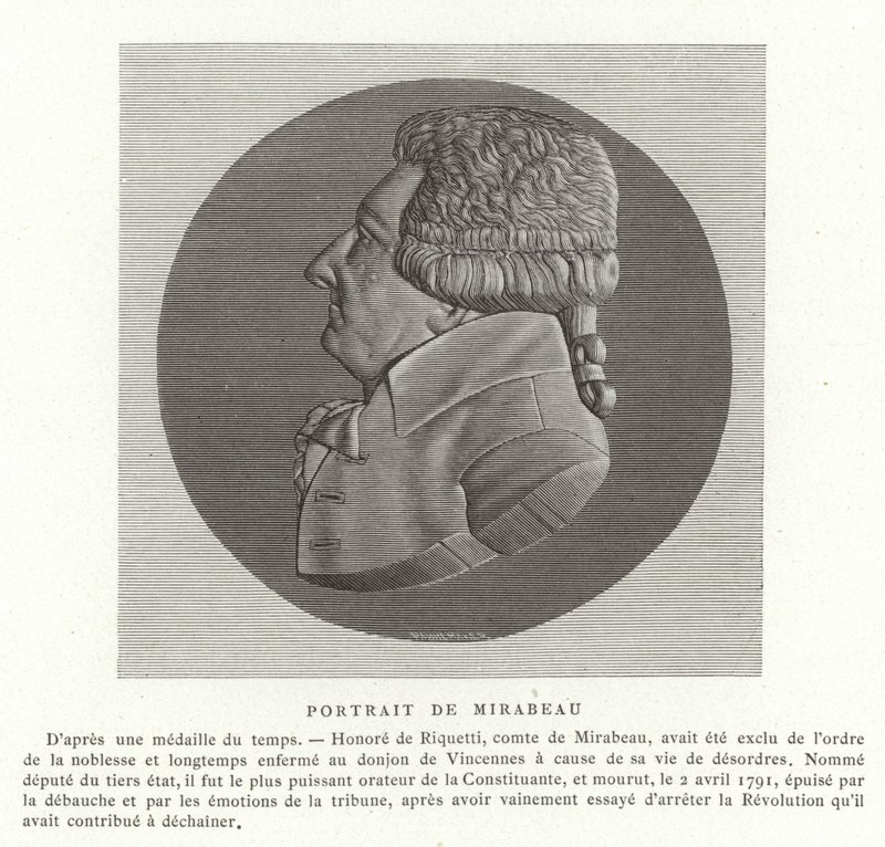 Honoré Gabriel Riqueti, conte di Mirabeau da French School