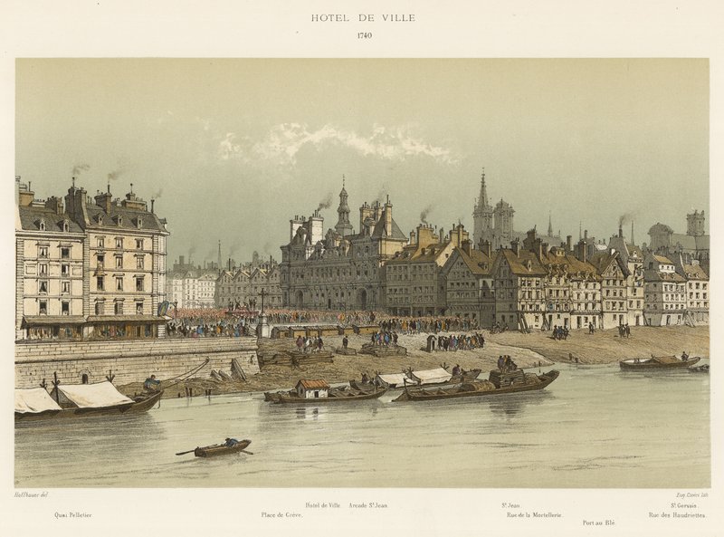 Hôtel de Ville, 1740 da French School