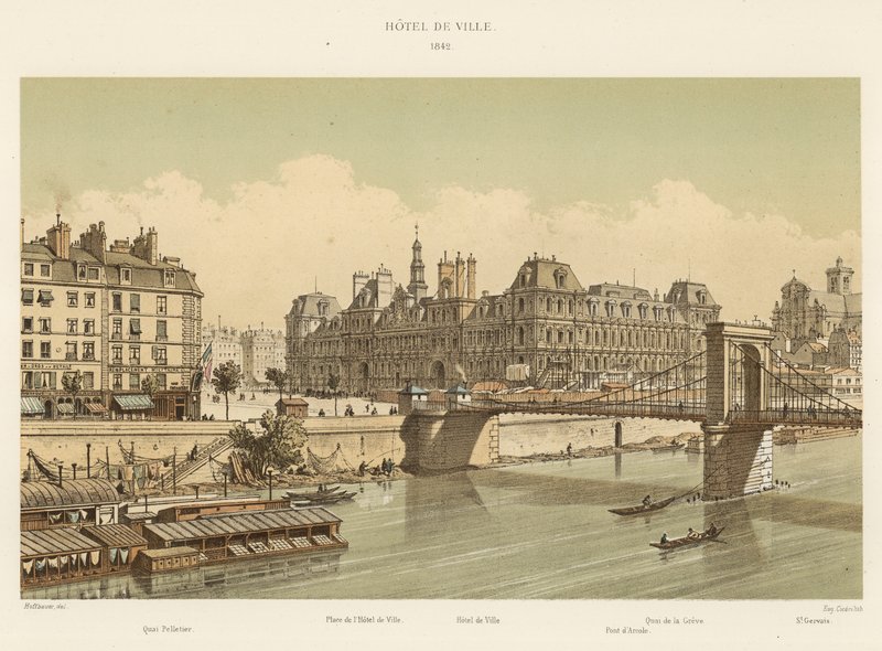 Hôtel de Ville, 1842 da French School