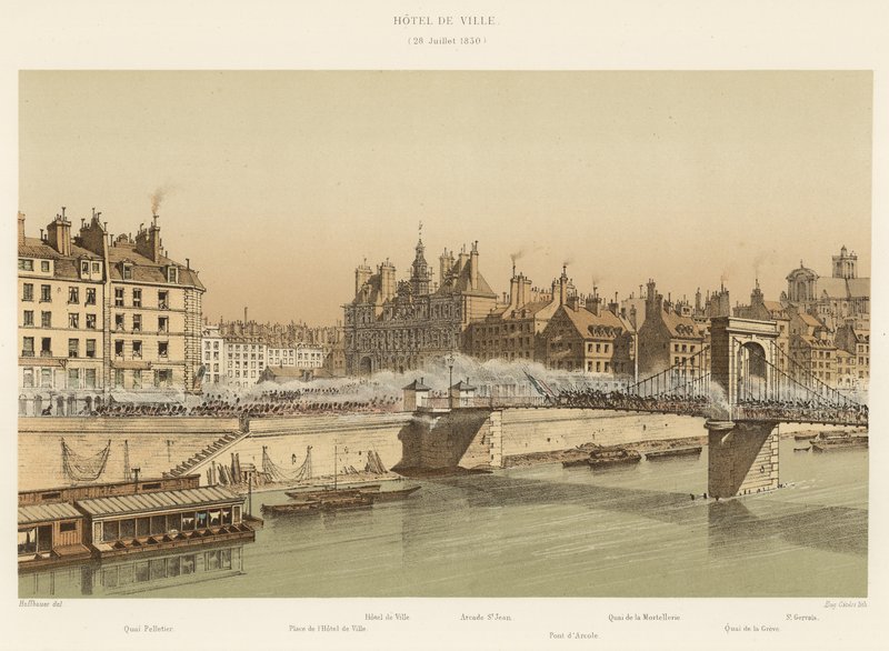 Hôtel de Ville, 28 luglio 1830 da French School