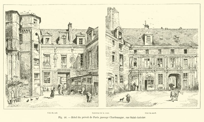 Hotel del prevosto di Parigi, passage Charlemagne, rue Saint-Antoine da French School