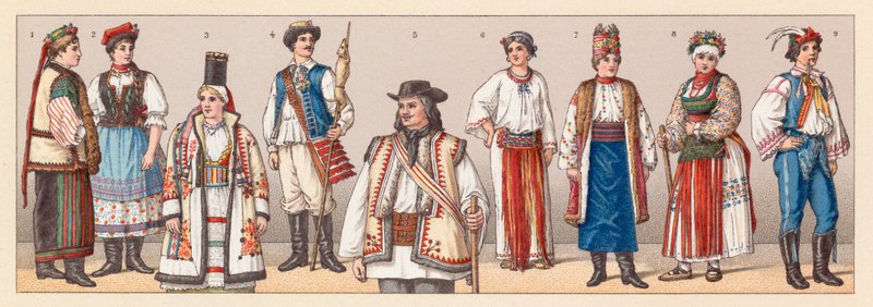 Costume di Ungheria e Croazia da French School