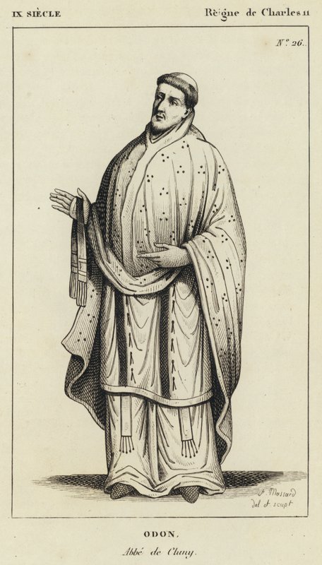 IX secolo, regno di Carlo II, Odon, abate di Cluny da French School