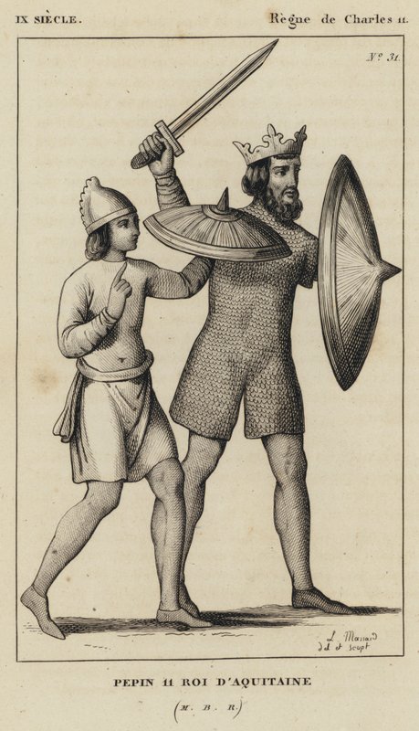 IX secolo, regno di Carlo II, Pipino II, re d