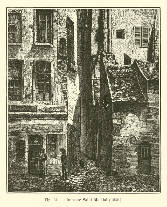 Vicolo cieco Saint-Martial, 1850 da French School
