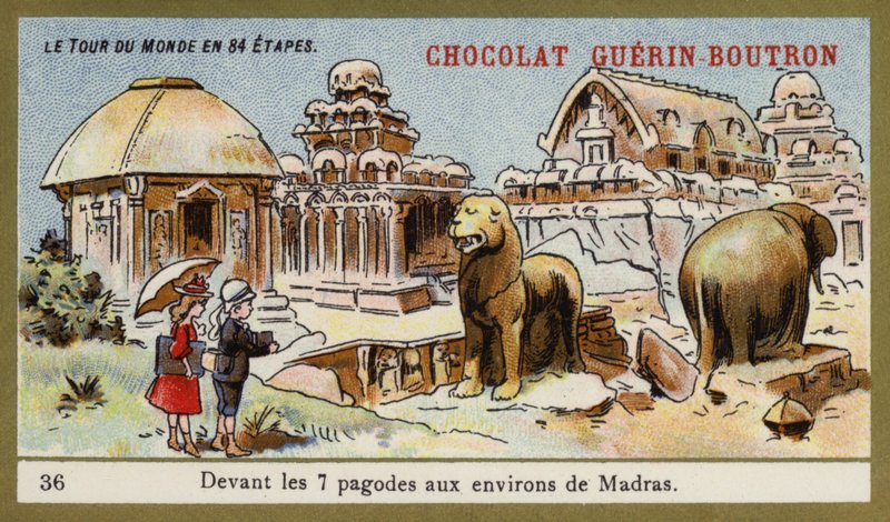 Davanti ai sette templi nella zona di Madras da French School