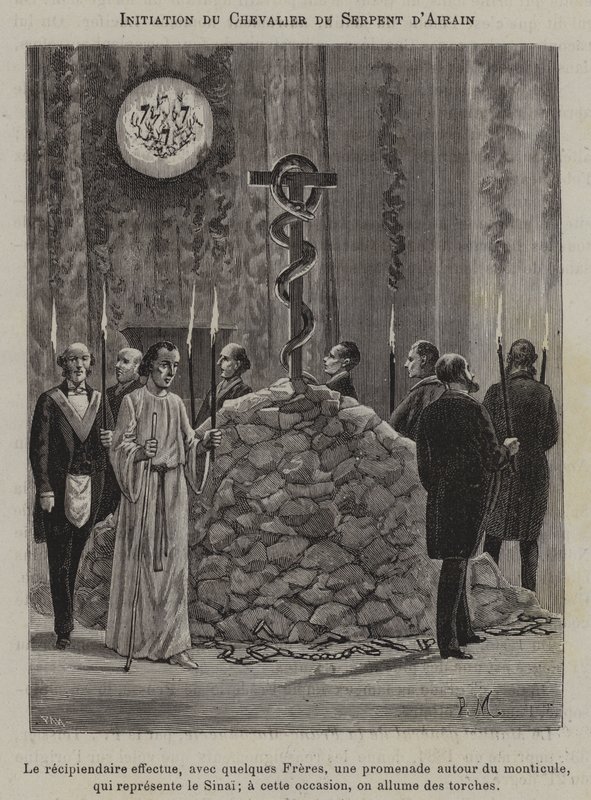 Iniziazione di un Cavaliere del Serpente di Bronzo da French School