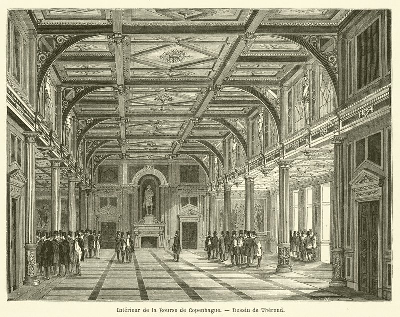 Interno della Borsa di Copenaghen da French School