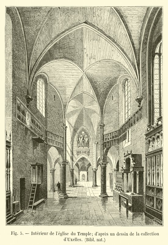 Interno della chiesa del Tempio; da un disegno della collezione d