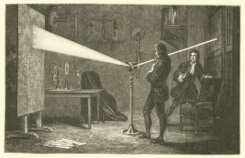 Isaac Newton scompone la luce da French School