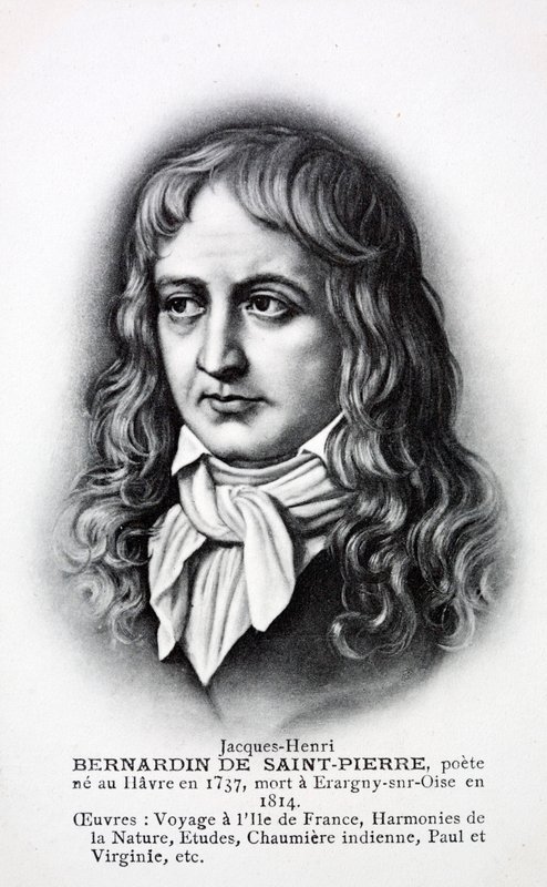 Jacques-Henri Bernardin de Saint-Pierre, autore francese (litografia) da French School