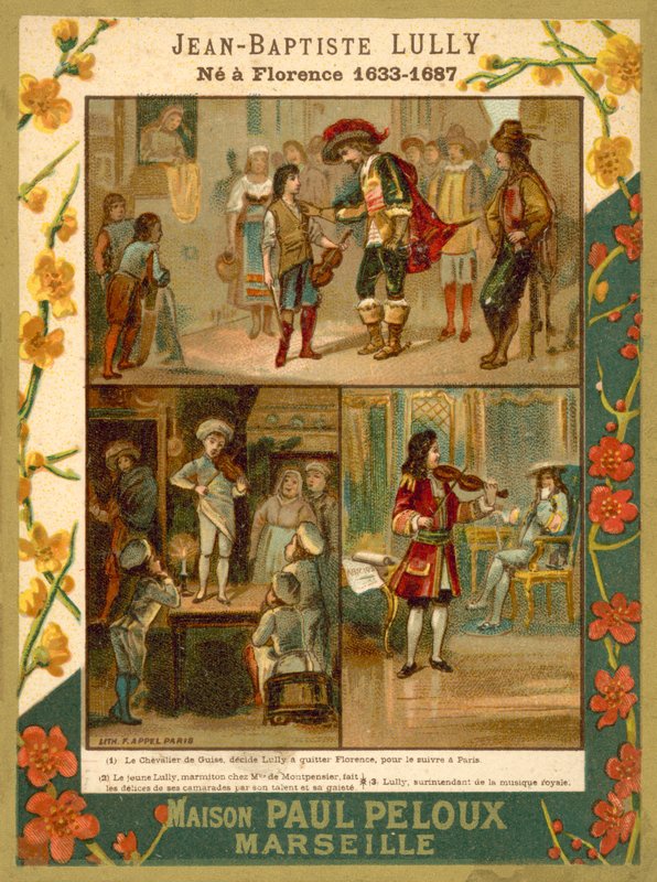 Jean-Baptiste Lully, musicista e compositore francese (cromolitografia) da French School