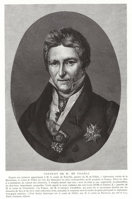Jean-Baptiste de Villèle, statista francese da French School