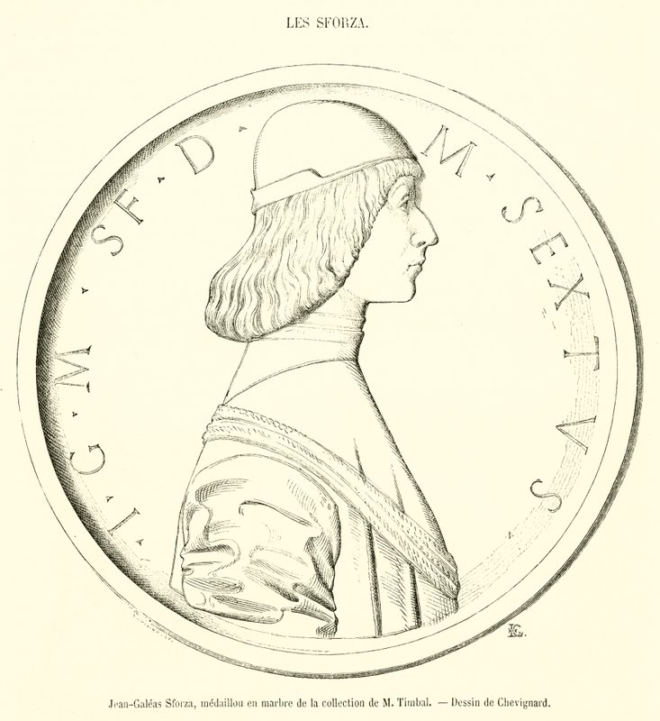 Jean-Galeas Sforza, medaglione in marmo della collezione di M Timbal da French School