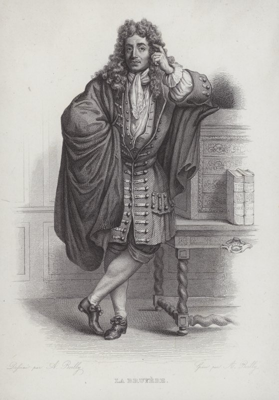 Jean de La Bruyère, filosofo, moralista e autore francese (incisione) da French School