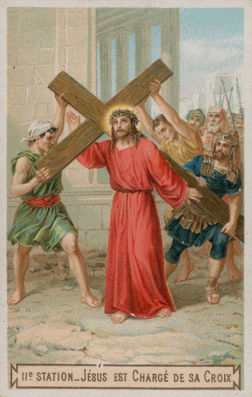 Gesù porta la sua croce. La seconda stazione della Via Crucis da French School