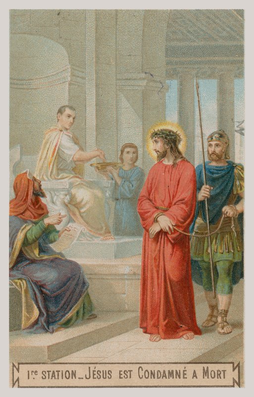 Gesù è condannato a morte. La prima stazione della Via Crucis da French School