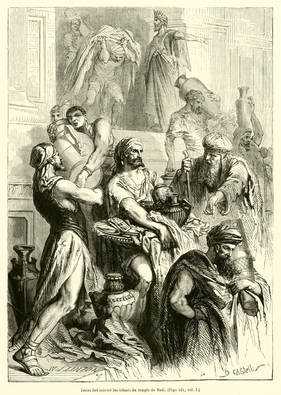 Giosia fa rimuovere i tesori del tempio di Baal da French School