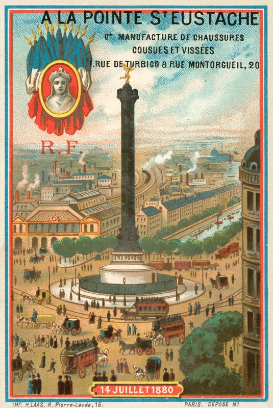Colonna di Luglio che commemora la Rivoluzione Francese del 1830, Parigi da French School