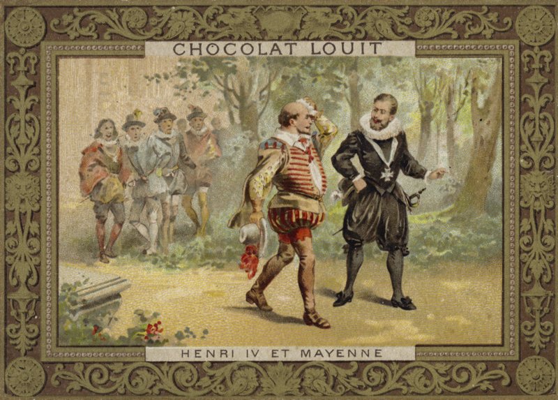 Re Enrico IV di Francia e Carlo di Lorena, Duca di Mayenne da French School