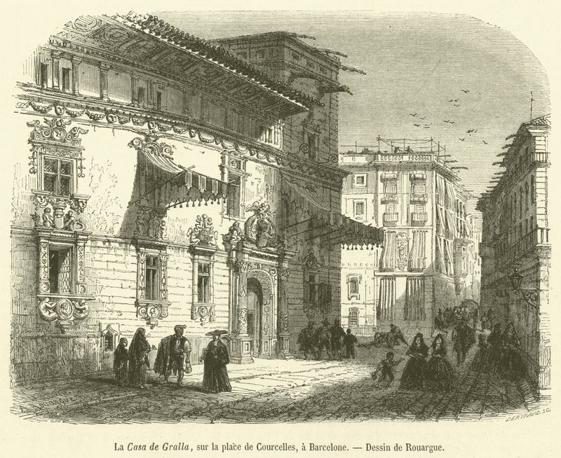 La Casa de Gralla, sulla piazza di Courcelles, a Barcellona da French School