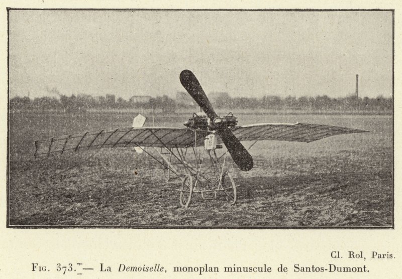 La Demoiselle, monoplan minuscule di Santos-Dumont da French School