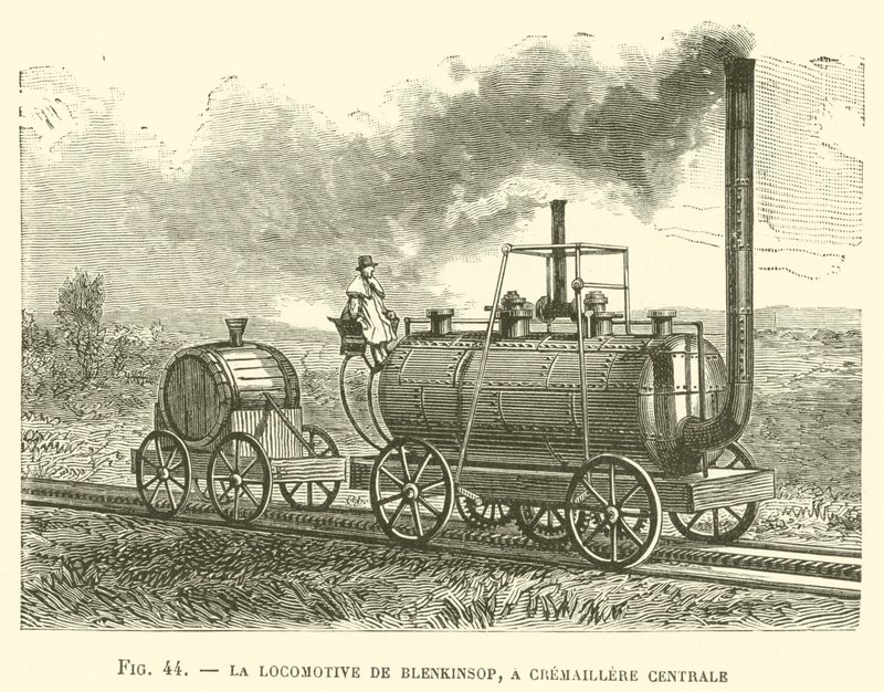 La Locomotiva di Blenkinsop, a Cremagliera Centrale da French School