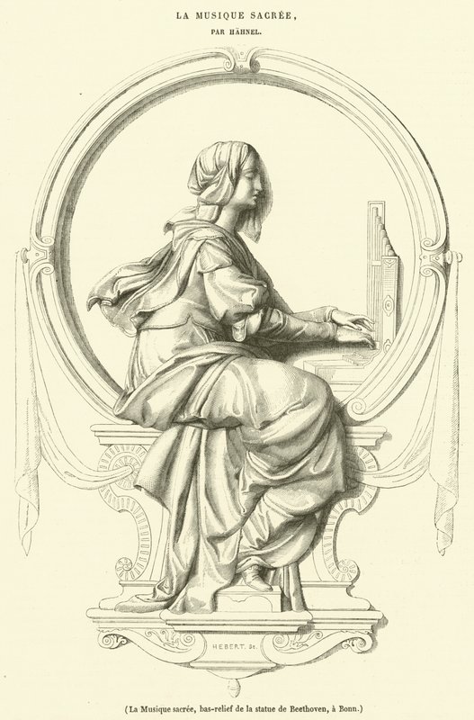 La Musica sacra, bassorilievo della statua di Beethoven, a Bonn da French School