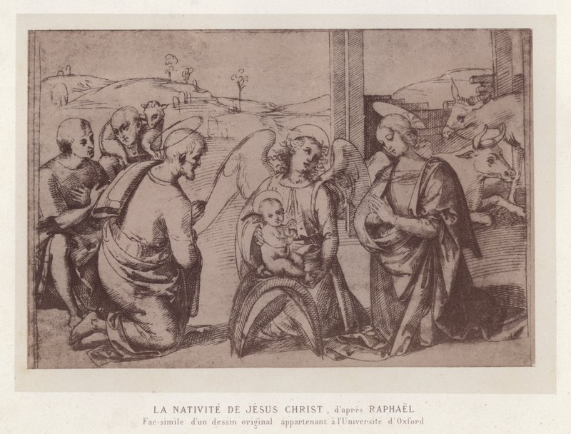 La Natività di Gesù Cristo, secondo Raffaello, Fac-simile di un disegno originale appartenente all