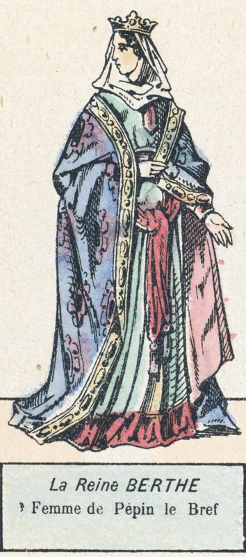 La regina Berta, moglie di Pipino il Breve da French School