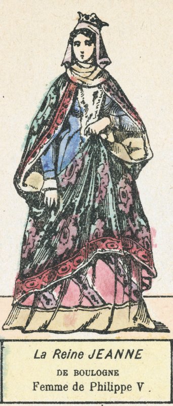 La regina Giovanna di Boulogne, moglie di Filippo V da French School