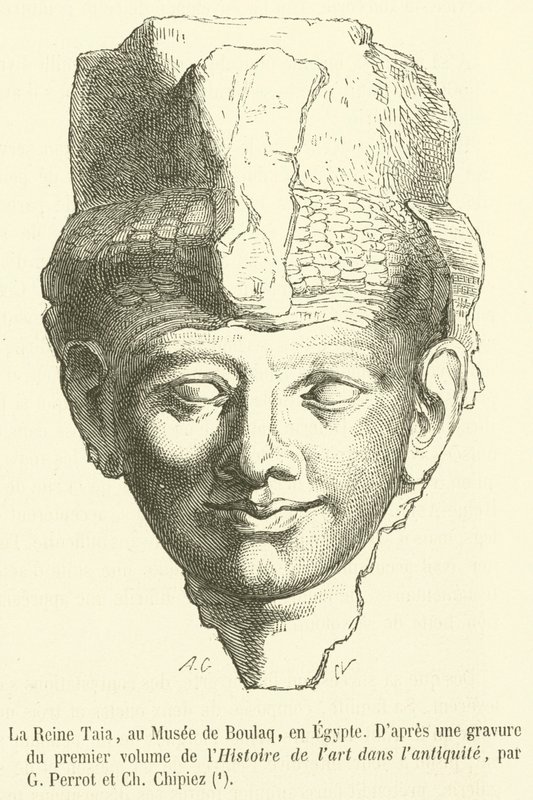 La Regina Taia, al Museo di Boulaq, in Egitto da French School