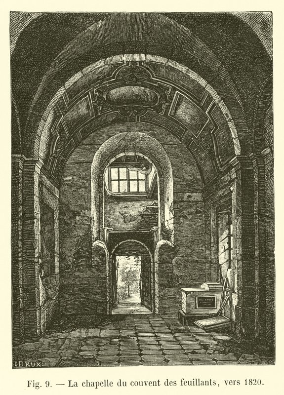La cappella del convento dei Feuillants, verso il 1820 da French School