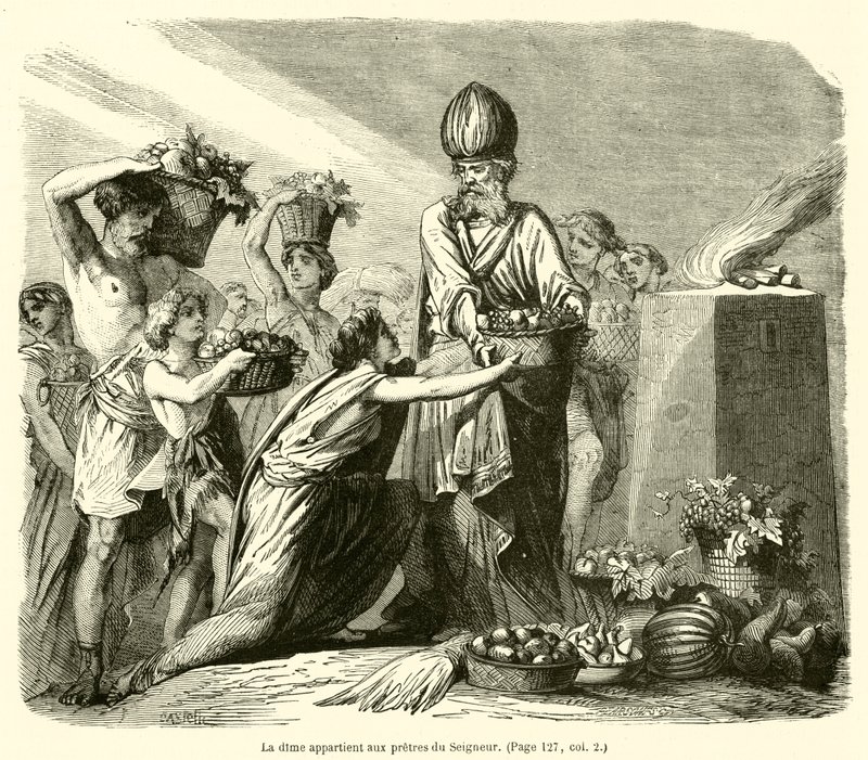 La decima appartiene ai sacerdoti del Signore da French School